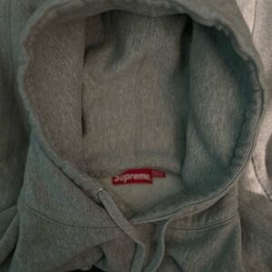 Orange box logo supreme hoodie